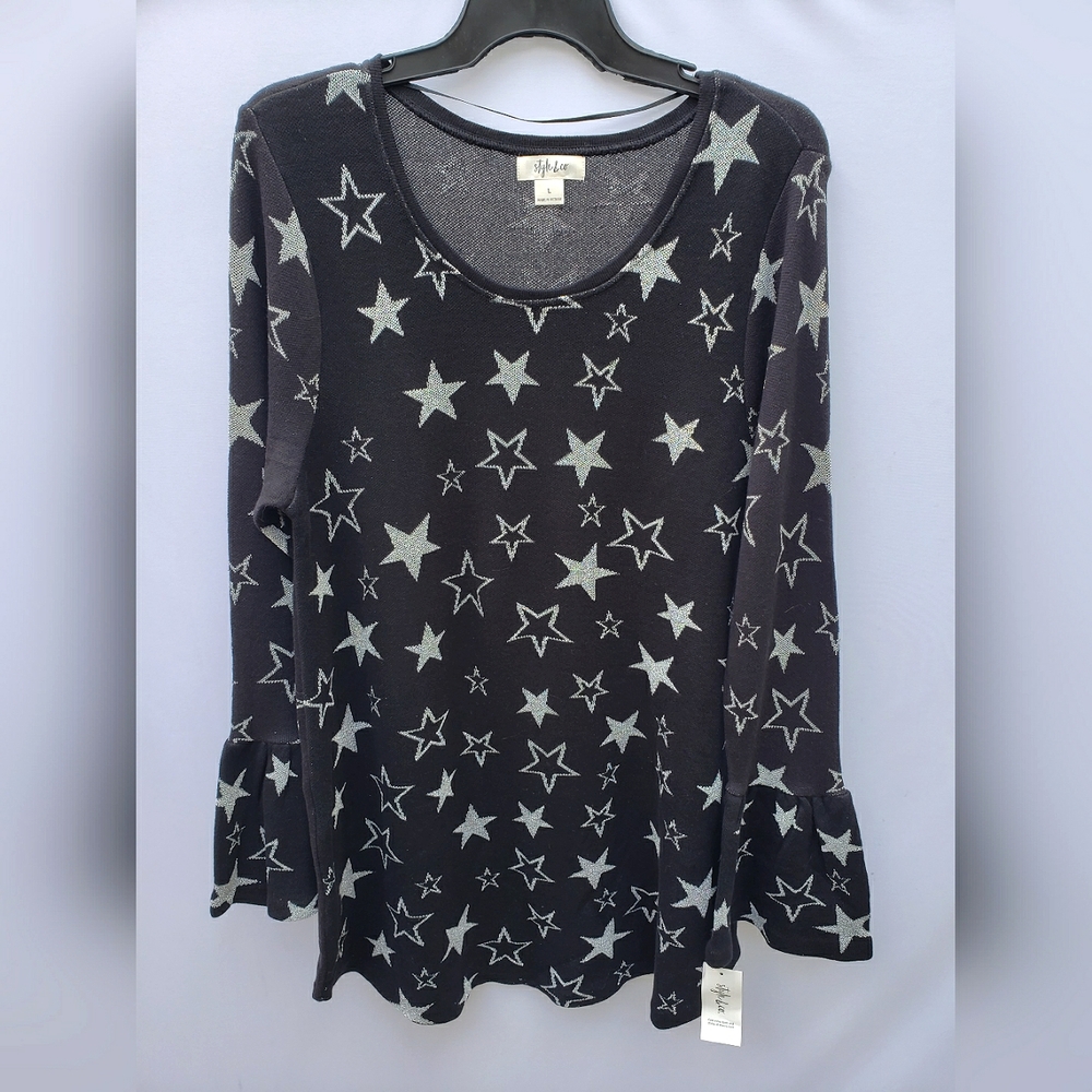 Style & Co Black Star Dress New With Tags  Size X-Large